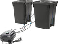 Hydroponic Bucket 5 Gallon DWC Hydroponics Grow System PP Deep Water Culture Kit with Air Pump &amp Top Drip Irrigation 2 Buckets 12W Airflow for Indoor/Outdoor Plant Growing