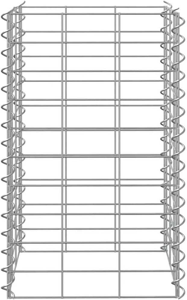 YAFF Set of 3 Heavy-Duty Iron Gabion Raised Beds 11.8x11.8x19.7 Metal Grid Planters with Industrial Style for Outdoor Garden Patio Balcony - Easy Assembly Square Planter Box