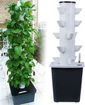 Indoor Hydroponic Tower Garden System - Complete Aeroponics Kit for Growing Herbs Fruits &amp Vegetables - Includes Timer Pump &amp Net Pots for Home Gardening