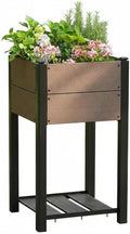GarveeHome Wood-Look Raised Garden Bed – Large Tall Outdoor Planter Box for Vegetables Herbs Flowers – Durable Composite Deep Root Design for Patio Balcony Backyard