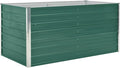 Raised Garden BedPlanter Raised Garden Beds OutdoorPerfect for Vegetables Flowers Herbs Plants 63x31.5x30.3 Galvanized Steel Green