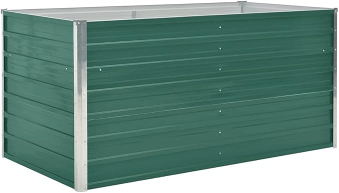 SKM Raised Garden Bed 63x31.5x30.3 Galvanized Steel Green