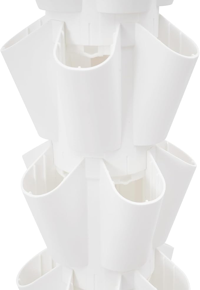 Hydroponics Growing System Indoor with Grow Lights 8-Tier 40-Hole Vertical Hydroponic Tower Garden Kit with Water Pump for Indoor Tomato Herb Gardening DC12V/10W White