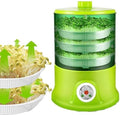 Automatic Bean Sprout Machine with 3 Layers 360 Degree Watering Large Capacity Thermostat for Radish and Wheatgrass