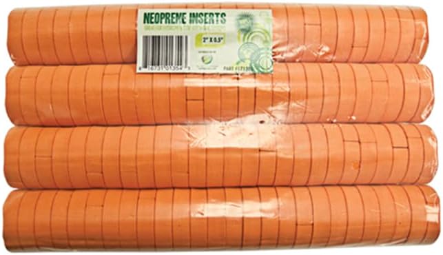 2” Neoprene Foam Inserts for Hydroponics Growing System Clone Machine Propagation Indoor Gardening 100 Pack Orange