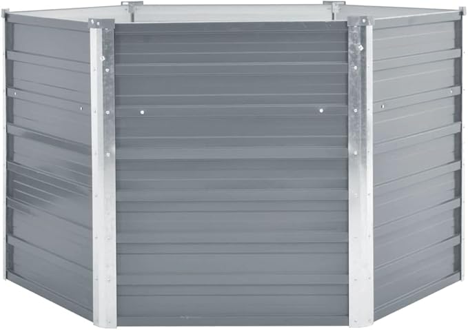 YAFF Garden Raised Bed Galvanized Steel 50.8x50.8x31.3 Gray (21.12lbs)