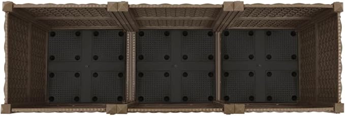 Raised BedGarden Raised Bed Planter Box Trellis with Climbing Plants for Growing Flowers Porch and Fruit Herbs Decks Patios 47.2X15.7X15 Polypropylene