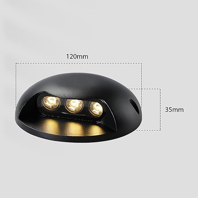 LED Landscape Lights - Outdoor Buried Lights Warm White AC 220V Ground Spotlight IP67 Waterproof Walkway Light Stair Step Light No Need to Drill Holes Wall Light Easy Installation