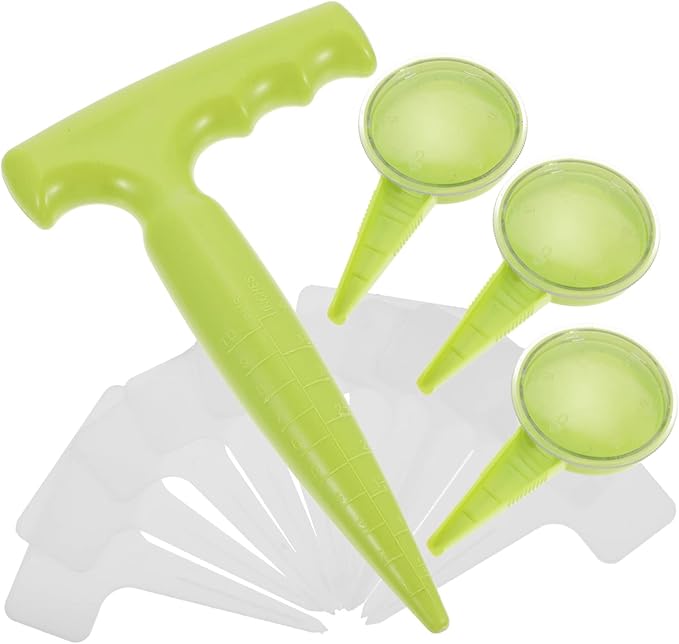 Kisangel 3sets Garden Planting Tool Set Dispenser for Efficient Sowing Compact Punch Labels for Home Gardening Enthusiasts