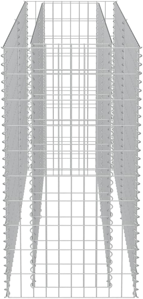 Gabion Raised Bed Gardening Box Garden beds Outdoor Patio planters Raised Flower Bed Suitable for Nursery Courtyard Arboretum Orchard Galvanized Steel 70.9x19.7x39.4
