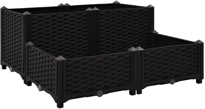 YAFF Raised Bed 31.5x31.5x15 Polypropylene (17.248lbs)