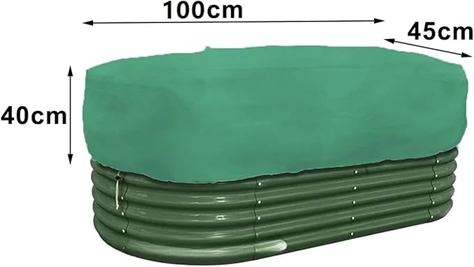 Outdoor Raised Garden Bed Cover 2 Pack Frost Protection Plant Cover Non Woven Fabric Lightweight Breathable Winter Shield for Pots Shrubs Trees Green for Plants Vegetables Flowers(110x40x45cm)