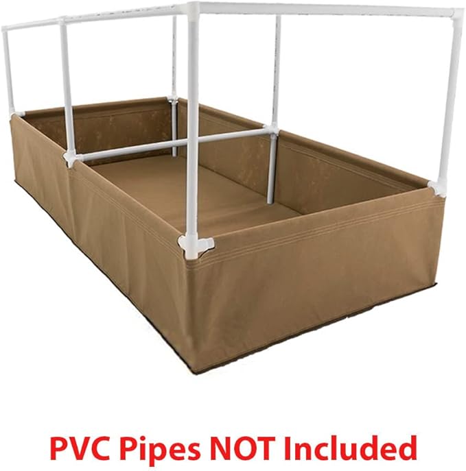 Sustainable Village Grassroots Fabric Raised Garden Bed 4'x8' with Trellis | Outdoor or Indoor Planter Bed Set | for Gardening Flowers Plants and Vegetables