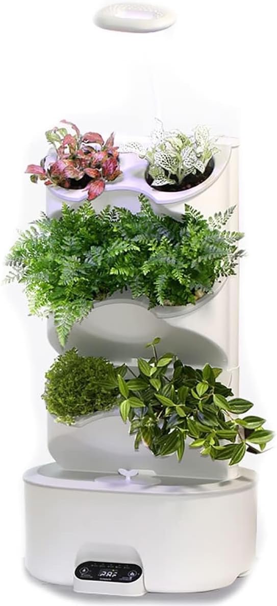Hydroponics Growing System with Remote Control Vertical Indoor Garden Smart Self-Watering Pot with LED Grow Light