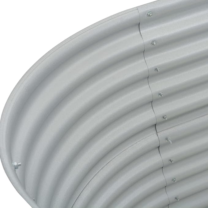 Garden Raised Bed PlanterGarden BedGalvanized Raised Garden BedPlanter Raised bedsGalvanized Planter63x31.5x17.3 Galvanized Steel Silver