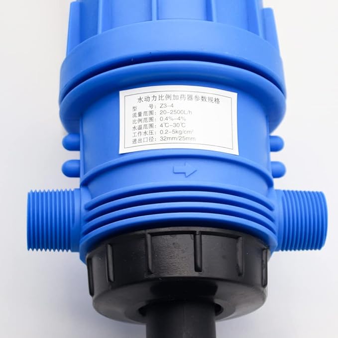 Adjustable Fertilizer Injector 0.4%-4% Chemical Dispenser Drip for Garden Livestock Farm Industry 1:250 to 1:25