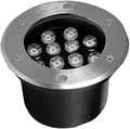 Recessed LED Buried Lights Outdoor Landscape Lamp IP67 Waterproof Stainless Steel LED Spotlight AC85-265V Low Voltage Round Lawn Lamp Deck Courtyard Floor LWarm Light 36 W