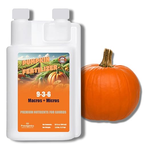 Pumpkin Fertilizer | (32 fl. oz.) | Foliar &amp Soil Applied Liquid Fertilizer for Pumpkins &amp Gourds | Boosts Growth &amp Yields | Easy to Use | Fast-Acting | Ideal for Pumpkins &amp Squash