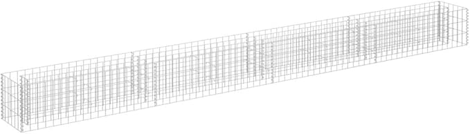 YAFF Gabion Raised Bed Galvanized Steel 141.7x11.8x11.8 (29.48lbs)