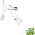 Clip Mount 5.9Ft Plug in Timing Cord Plant Light Full Spectrum White Light White E26 Base Adjusted Angle Simple Metal Clamp Light for Indoor Plants