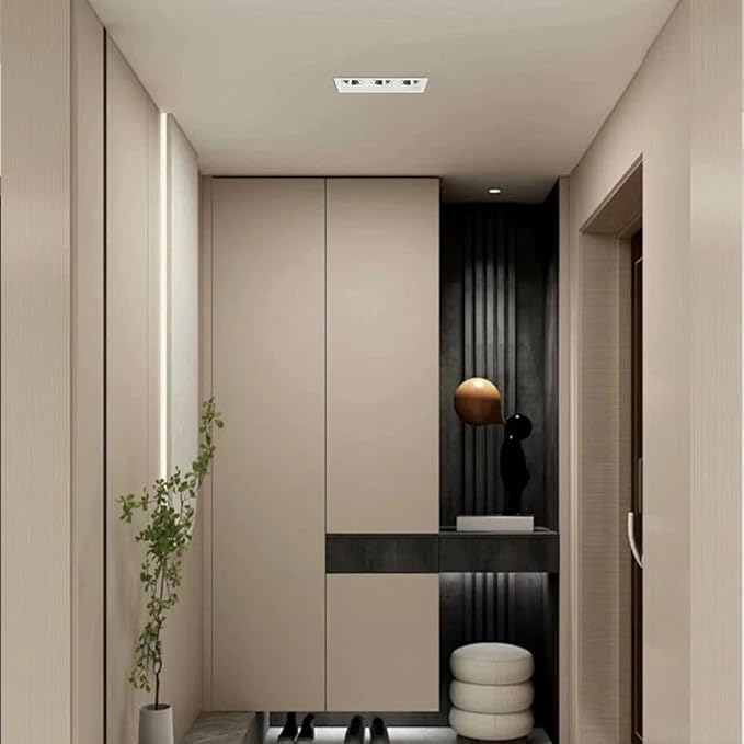 Spotlighting 3-Light Ceiling Spotlight Flush Mount Downlight Accent Lamp 9.4in Directio l Spotlights for Living Room Bedroom Hallway Office Decor