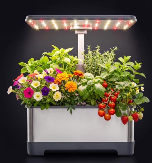 Indoor Hydroponic Garden System Smart 8-Pod Indoor Herb Garden Kit with 24W LED Grow Light APP Control 30” Adjustable Height Quiet Pump