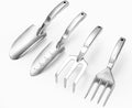 4-Piece Garden Tool Set Aluminum Alloy Hand Tools with Ergonomic Grips for Digging Planting Weeding and Soil Loosening
