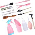 TOYANDONA 14pcs Succulent Planting Hand Tools Set with Transplanting Bonsai Tools Mini Garden Shovels for Potted Plants and Flower Gardening Random Color