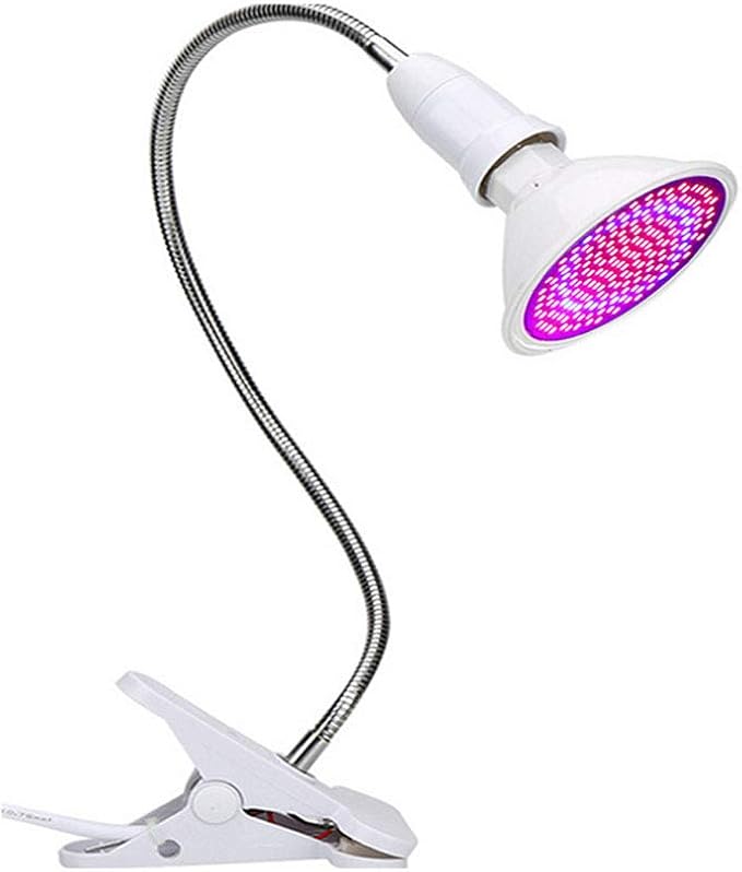 LED Grow Light AC 85-265V 120W LED Plant Bulbs 200 LEDs Clip Desk Lamp Full Spectrum with 360 Degree Flexible Gooseneck Light for Office Home Indoor Garden Greenhouse
