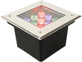 RGB Square Underground Light Recessed Spotlights IP66 Waterproof Outdoor Ground Light for Courtyard Garden Lawn Tree Walkway Landscape Lighting