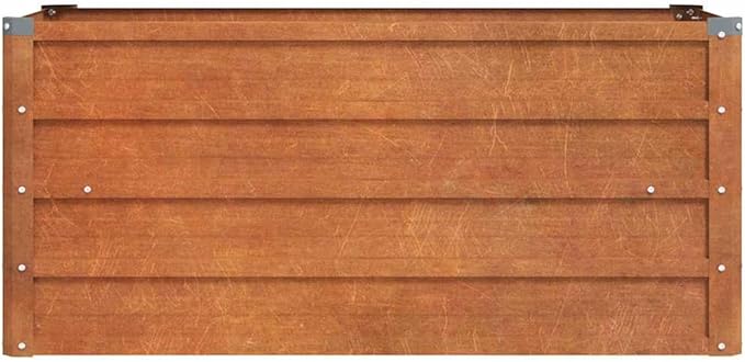 Garden Raised Bed Rusty Brown Corten Steel Planter Box 39.4 x 15.7 x 17.7 inches Outdoor Rectangular Raised Garden Beds for Vegetables Herbs Flowers