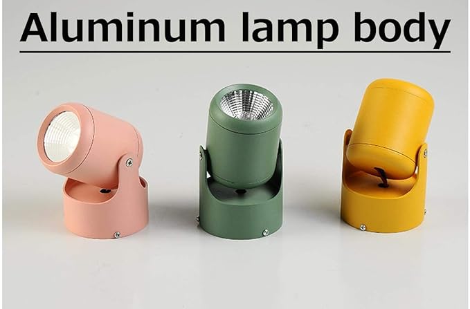 Accent Uplight 7W COB LED Stepless Dimming Adjustment Remote Control Mini Spotlight with Foot Pedal Switch Cord Flexibly Rotatable Extra Light Rotating Decorative for Plants Landscape
