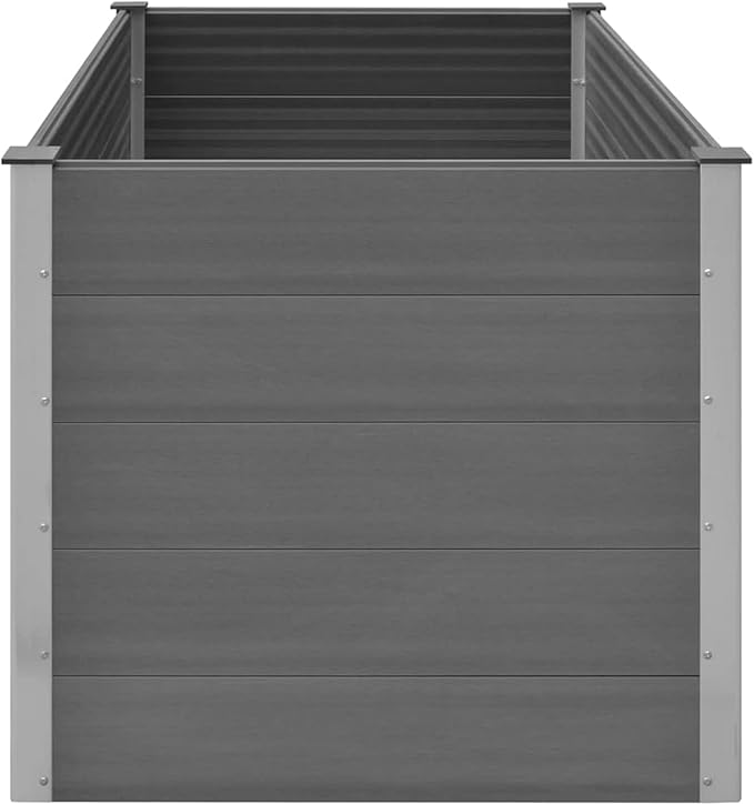 qiangxing Garden Raised Bed Planter Raised Beds Raised Planter Box Planters for Outdoor Plants Garden Beds WPC 59.1x39.4x35.8 Gray