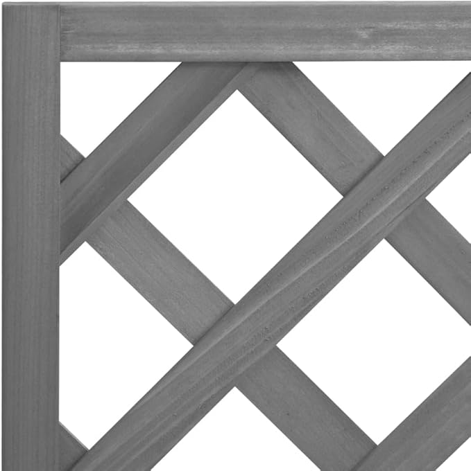 Planter Solid Wood Medium Garden Basket Raised Bed Wall Planters for Patios Galvanized Landscape – Grey