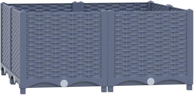 Raised Bed PlanterGarden BedGalvanized Raised Garden BedPlanter Raised bedsGalvanized Planter31.5x31.5x15 Polypropylene
