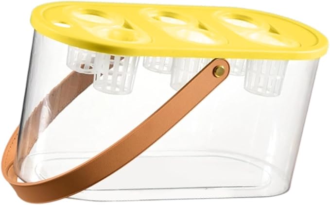 MYCENSE Hydroponics Grower Box Hydroponics Tool with 6 Holes Hydroponic System Growing Box Indoor Tabletop Mini Aquarium for Indoor Yellow