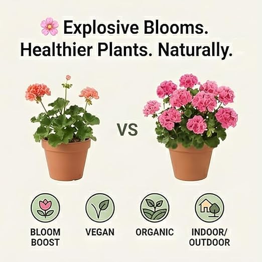 BuildASoil Vegan Bloom Booster &amp Flower Fertilizer - Plant Food for Organic Hydrangea Roses Hibiscus and Vegetables - Natural Soil Flower Food - Best Fertilizer for Vegetable Garden - 5 LB Bag