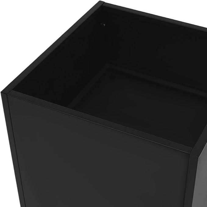 Heavy-Duty Galvanized Steel Raised Garden Bed 26x26x26in - Elevated Planter Box with Removable Panel for Tomatoes/Herbs/FlowersRust-Proof Outdoor Metal Garden Kit for PatioBackyardBalcony (Black)