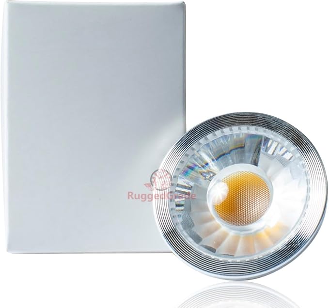RuggedGrade 5W LED Landscape Light - Lyla S Series - MR16 Bulb Included - 620 Lumens - 12V DC Low Voltage Lighting - Warm White - 27000K/3000K - Solid Brass