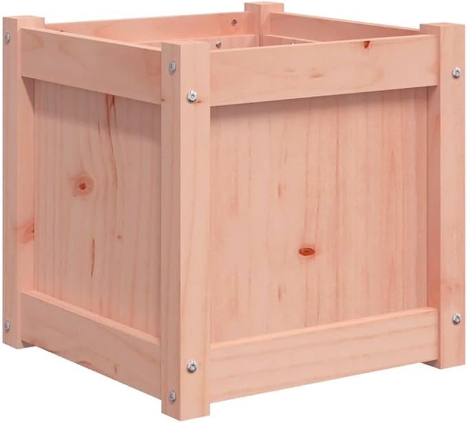 Wooden Garden Planter Box Outdoor Flower Box Wood Flower Boxes for Outdoor Plants Raised Garden Bed Planter Box 15.7x15.7x15.7 Solid Wood Douglas-235