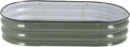 Sorandy 304 Stainless Steel Raised Planter Bed Large Metal Oval Flower Box with Safety Edging for Outdoor Gardening Vegetables and Flowers (Light Green)