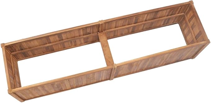 Wooden Garden Raised Bed Wood Outdoor Garden Planter Box for Vegetables Fruits Herb Grow Yard Gardening 78.7x19.7x19.7 Solid Teak Wood