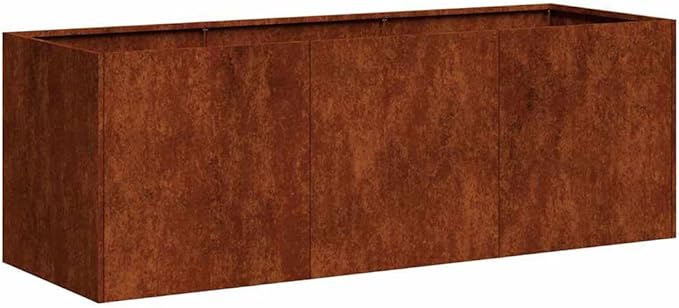 Weathering Steel Planter Box Rusty Raised Garden Beds for Flowers Vegetables Herbs 47.2x15.7x15.7-192