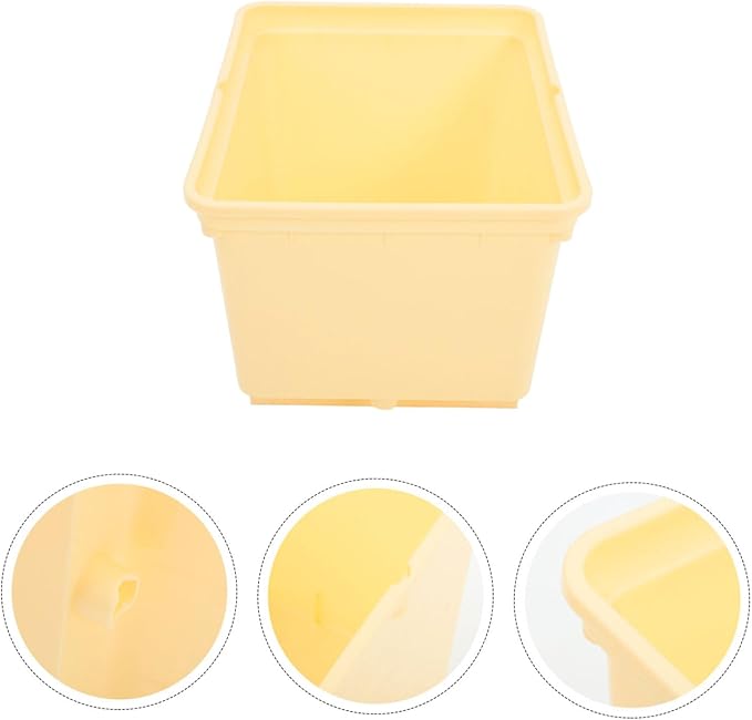 balacoo Soilless Planting Buckets for Greenhouse Durable Hydroponics Containers for Vegetables and Fruits Easy to Assemble Yellow Color No Lid
