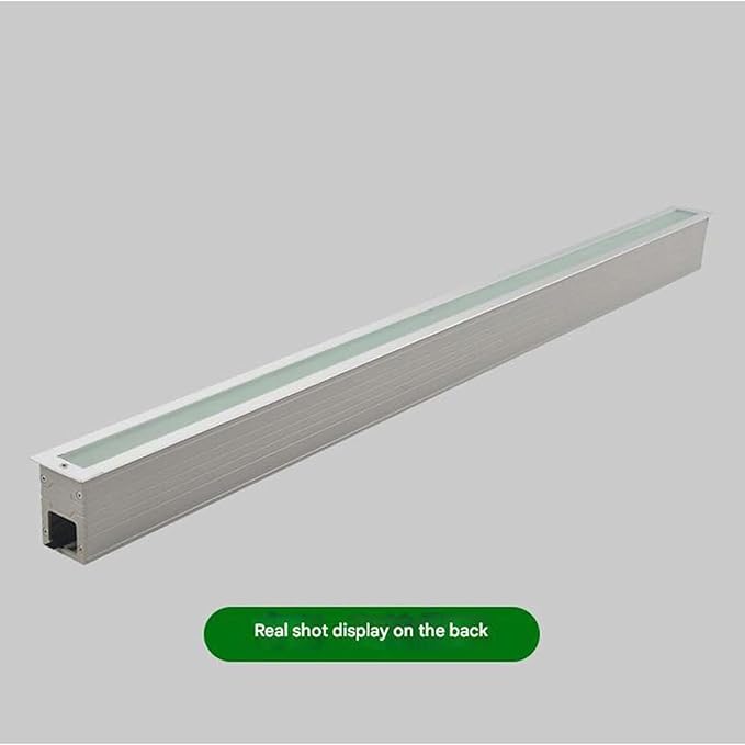 Buried Yard Underground Lamp IP65 Waterproof Rectangular Linear Recessed LED Spotlight Corridor Aisle Stair Step Lighting(Yellow24W(100-240V))