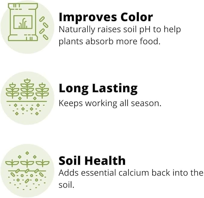 Earth Science Fast Acting Lime Granules—5lb— Instantly Raise pH of Soil &amp Reduce Nutrient Runoff for Improved Growth &amp Color - Long Lasting Lawn Care with Calcium