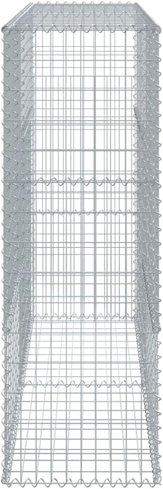 Galvanized Iron Mesh Gabion Basket with Cover 78.7x19.7x59.1 Large Outdoor Raised Garden Bed Planter Box for Landscaping Retaining Walls &amp Privacy Screens