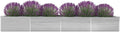 Garden Raised Bed Galvanized Steel 236.2x31.5x17.7 Gray