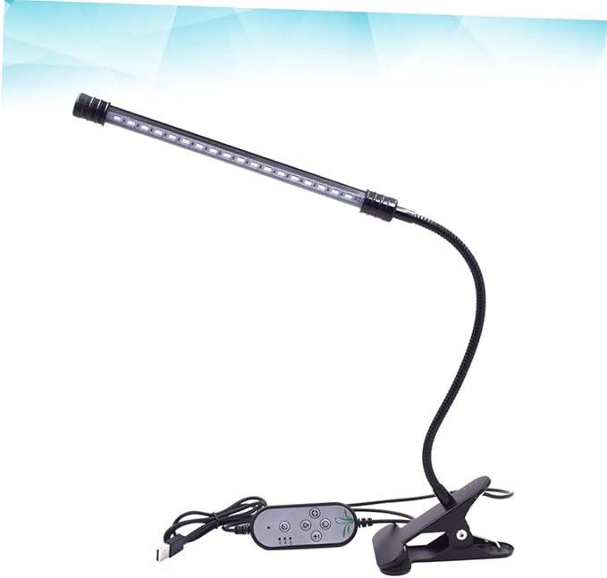 9w Led Plant Light with Adjustable Gooseneck Dimmable Indoor Grow Lamp for Hydroponics and Vegetables Auto Timer Feature for Indoor Gardens and Greenhouses