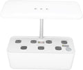 Hydroponics Growing System Kit 7 Pods Indoor Gardening System with 24W Full Spectrum LED Grow Light 3 Smart Light Modes (White)